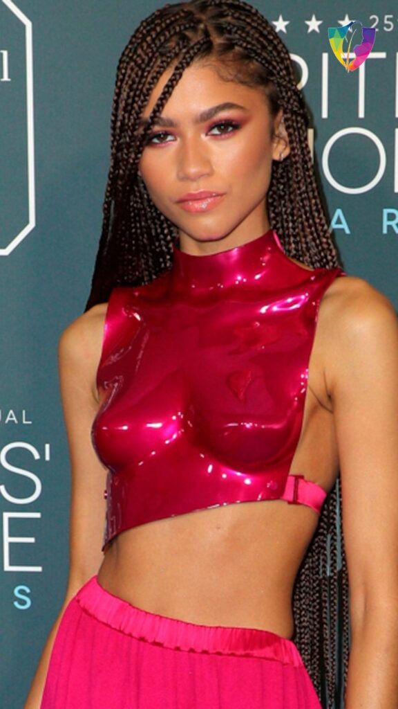 Zendaya in hot red dress