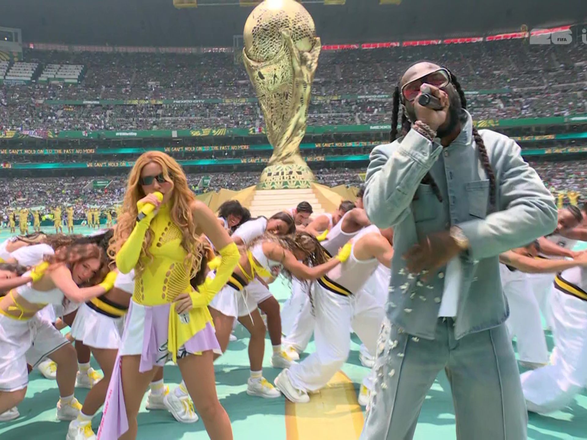 Shakira performing at FIFA World Cup 2026 opening ceremony Estadio Azteca