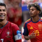Portugal vs Spain 2026 football knockout match action