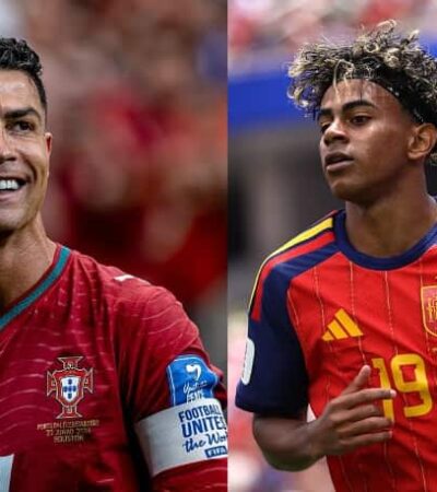 Portugal vs Spain 2026 football knockout match action