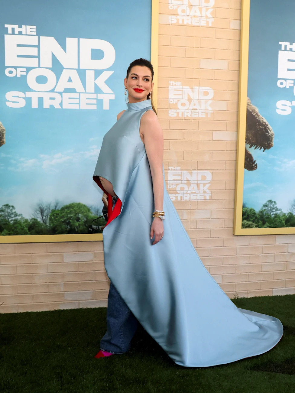 Anne Hathaway third pregnancy at 43 photo in 2026 with visible baby bump