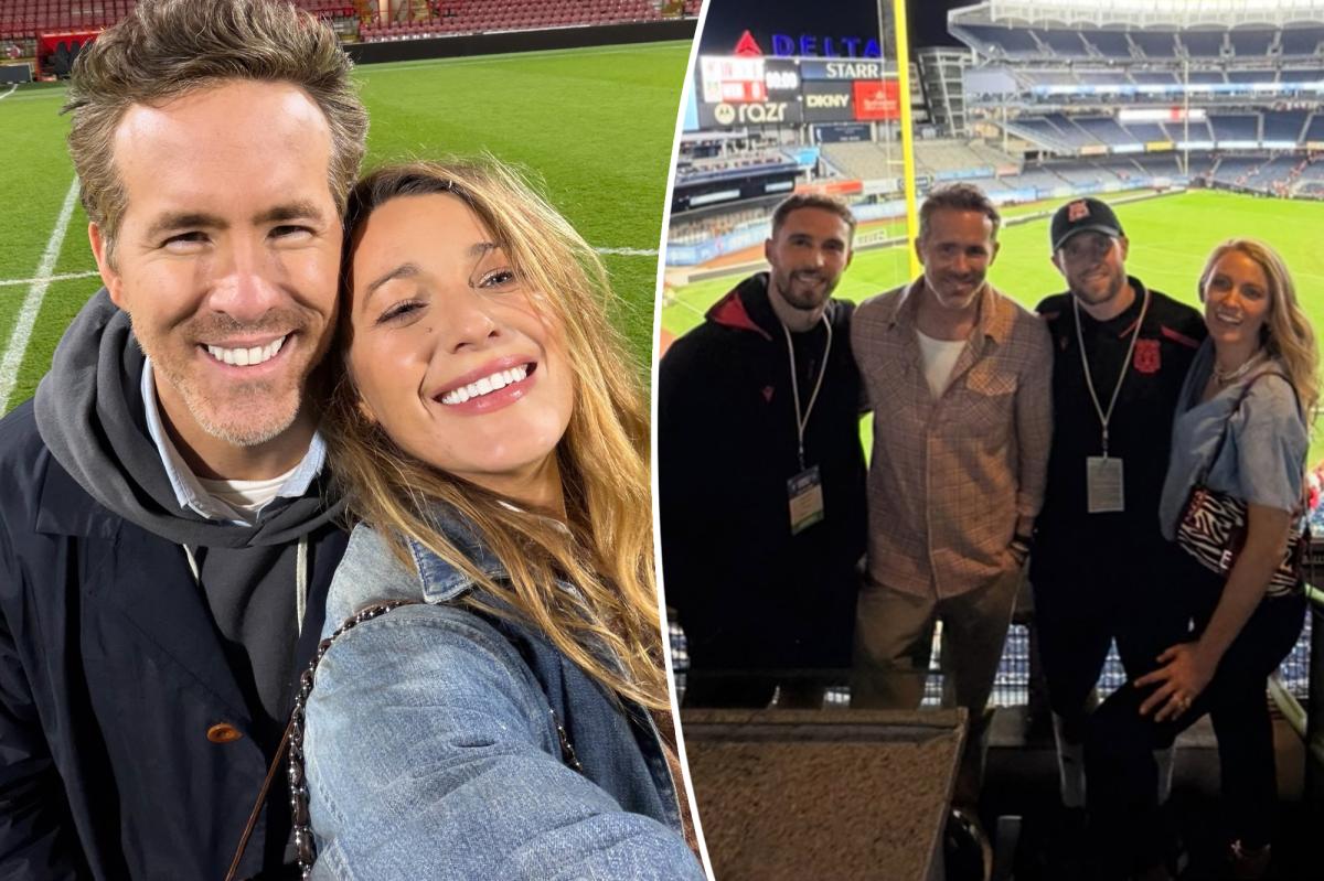 Blake Lively and Ryan Reynolds at NYC soccer match with family 2026