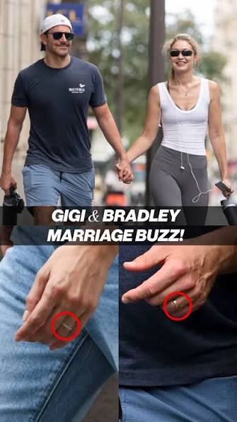 Bradley Cooper Gigi Hadid Paris Rings Spark Marriage Buzz After Matching Boucheron Bands 12 Close up of Bradley Cooper and Gigi Hadid wearing matching Boucheron rings in Paris