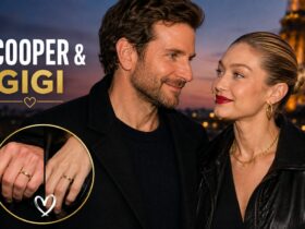 Bradley Cooper Gigi Hadid Paris Rings Spark Marriage Buzz After Matching Boucheron Bands 10 Bradley Cooper and Gigi Hadid walking in Paris wearing matching Boucheron rings