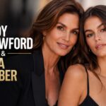 Cindy Crawford and Kaia Gerber look alike in matching outfits