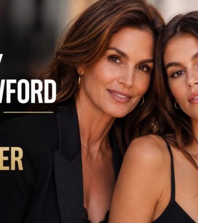 Cindy Crawford and Kaia Gerber look alike in matching outfits