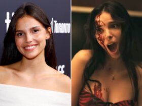 Inde Navarrette actress photographed in 2026, known for her relationship with musician Nick Aiello and her Marvel X-Men Rogue casting