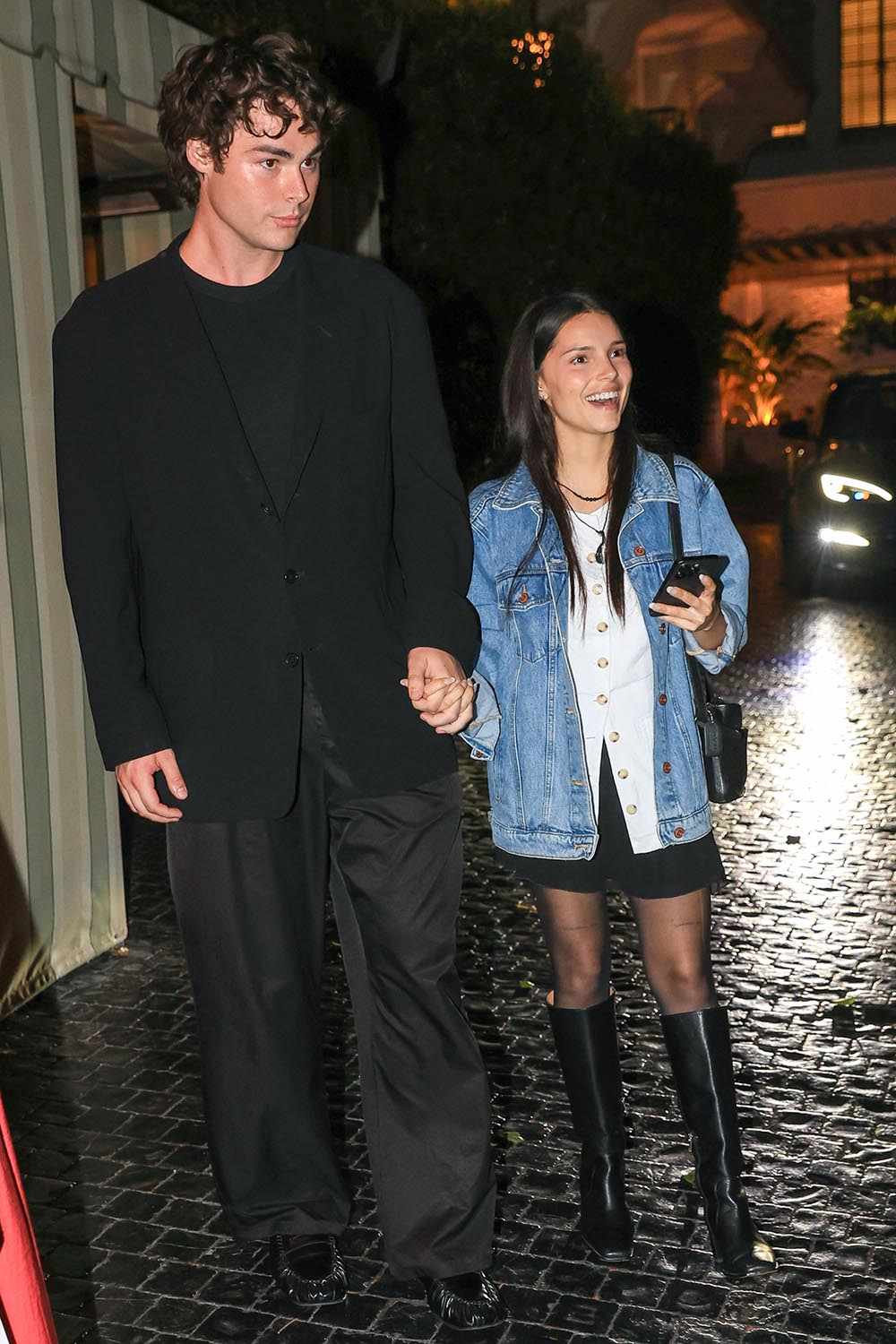 Inde Navarrette and Nick Aiello photographed hand in hand leaving Chateau Marmont Los Angeles August 2026 after Marvel X-Men Rogue casting announcement