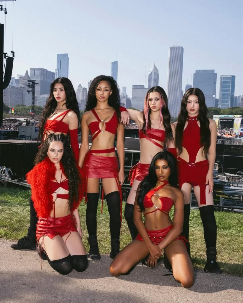 KATSEYE including Sophia Laforteza at their first Lollapalooza performance in Chicago — a landmark milestone